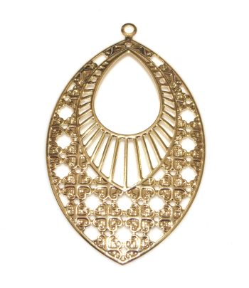 53X35MM GOLFIED DIJE LAGRIMA CALADA (VENTA X UNIDAD)