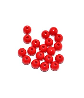 6MM ROJO ABACO REDONDO LISO (VENTA X LIBRA)