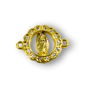 CENTRO PULSERA VIRGEN GUADALUPE RODIO 12MM (VENTA POR UNIDAD)