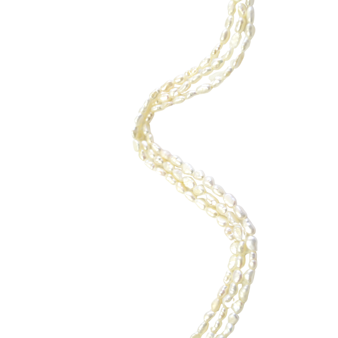 PERLA CULTIVADA DE RIO  IRREGULAR 3-4MM (VENTA POR SARTA)